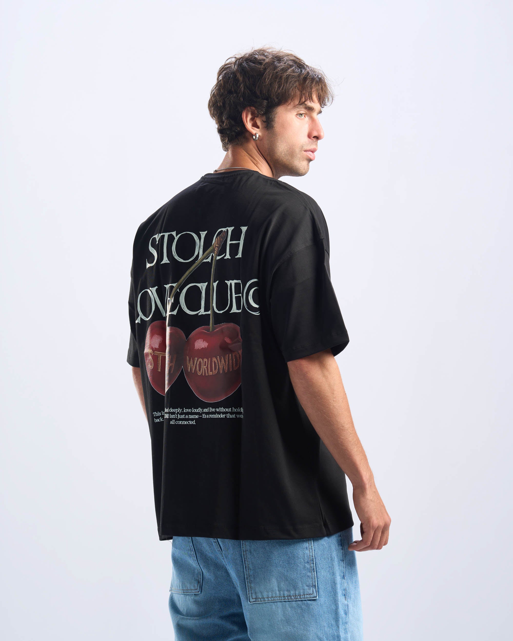 Cherry black tee