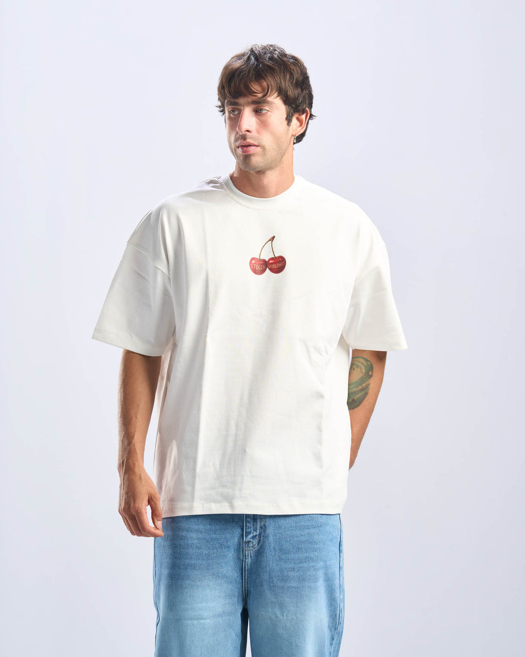 Cherry white tee