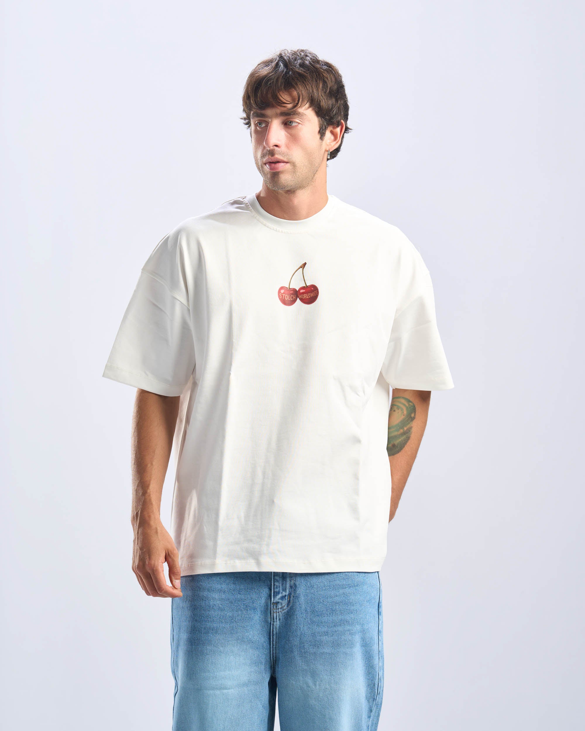 Cherry white tee