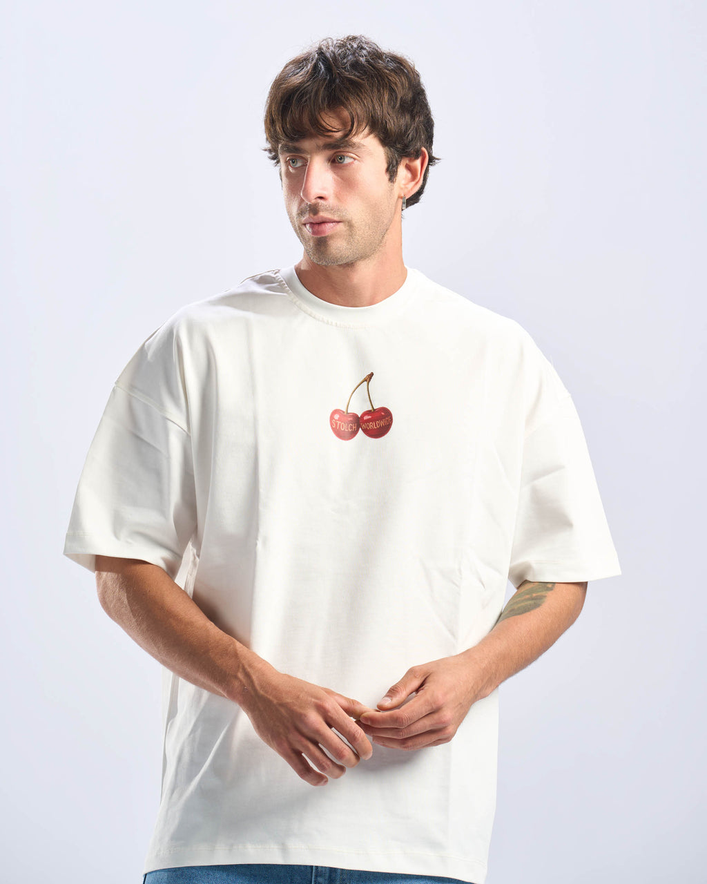 Cherry white tee