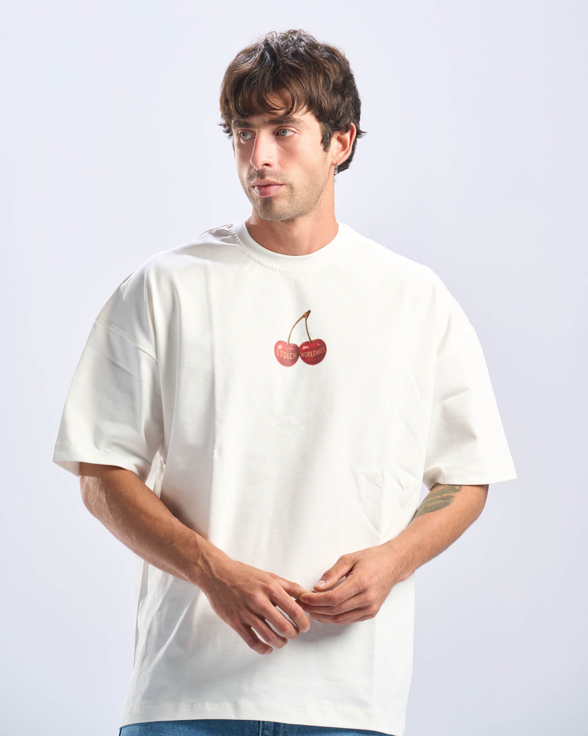 Cherry white tee