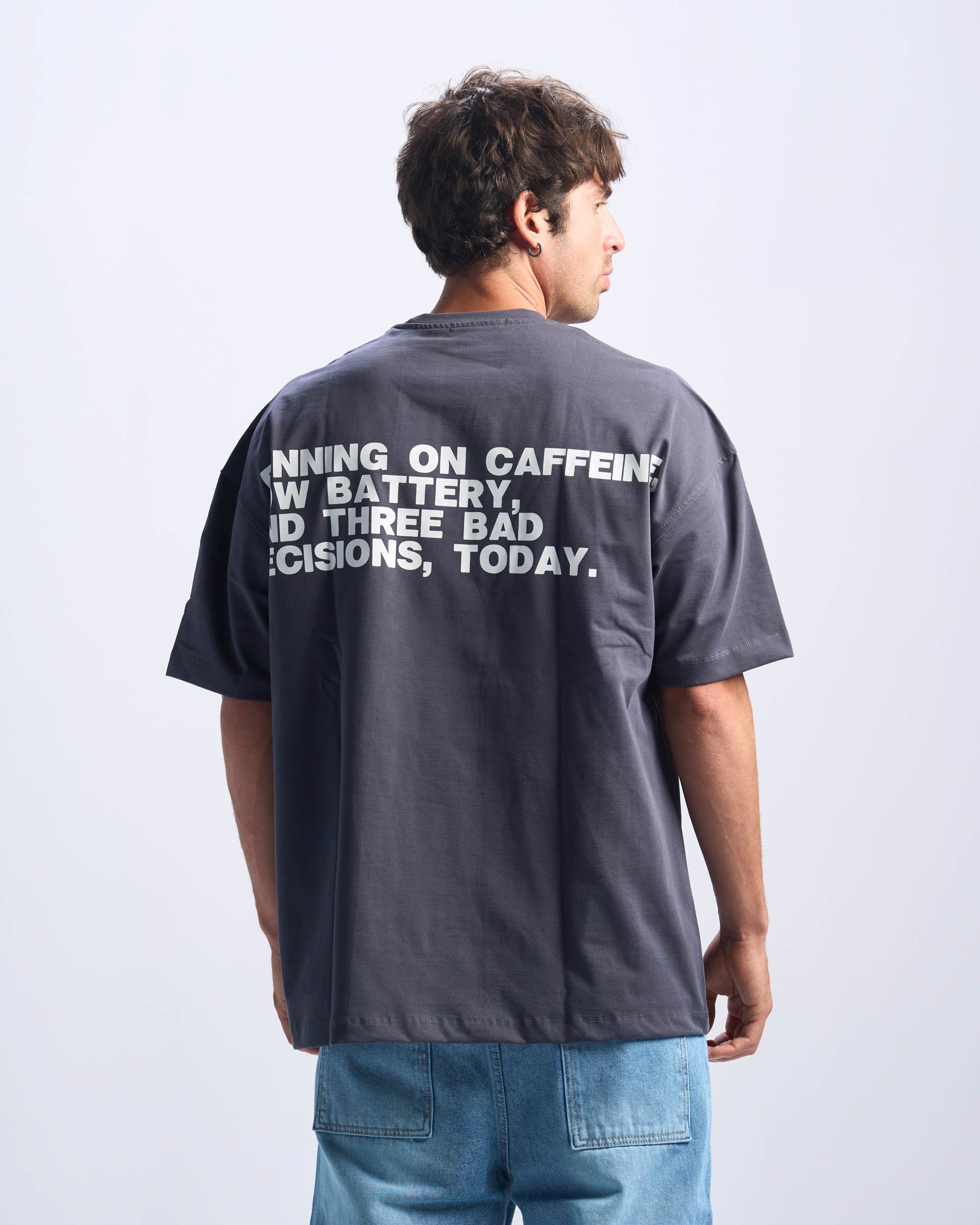 Caffeine Tee in Grey