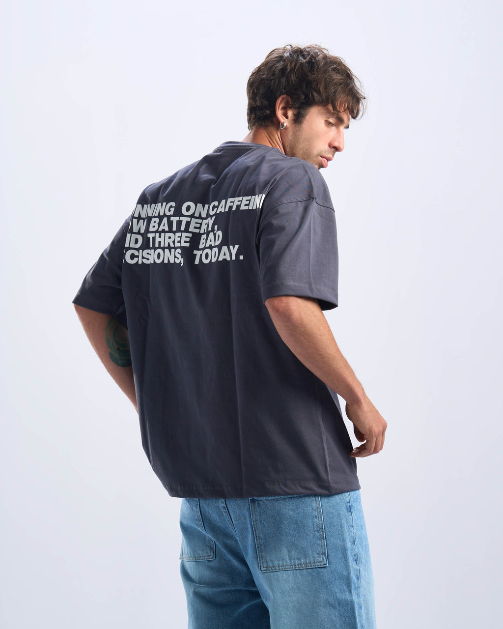 Caffeine Tee in Grey