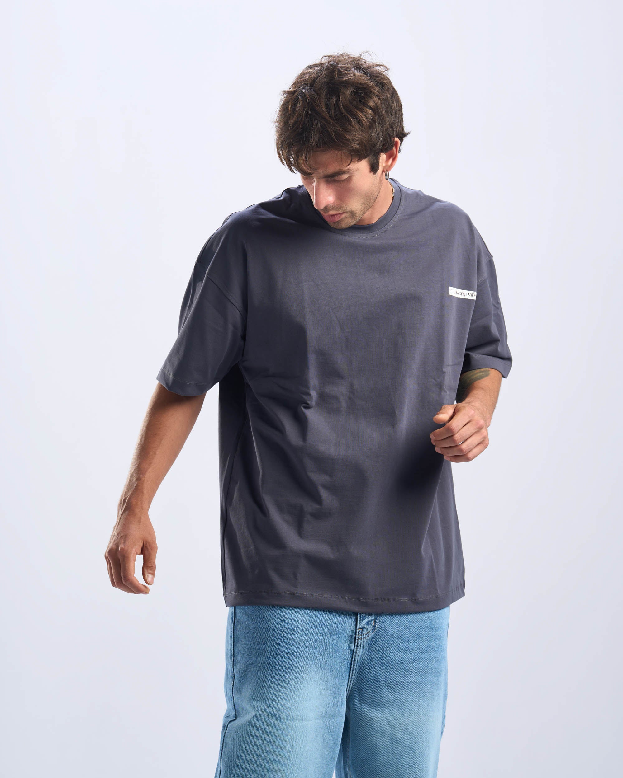 Caffeine Tee in Grey