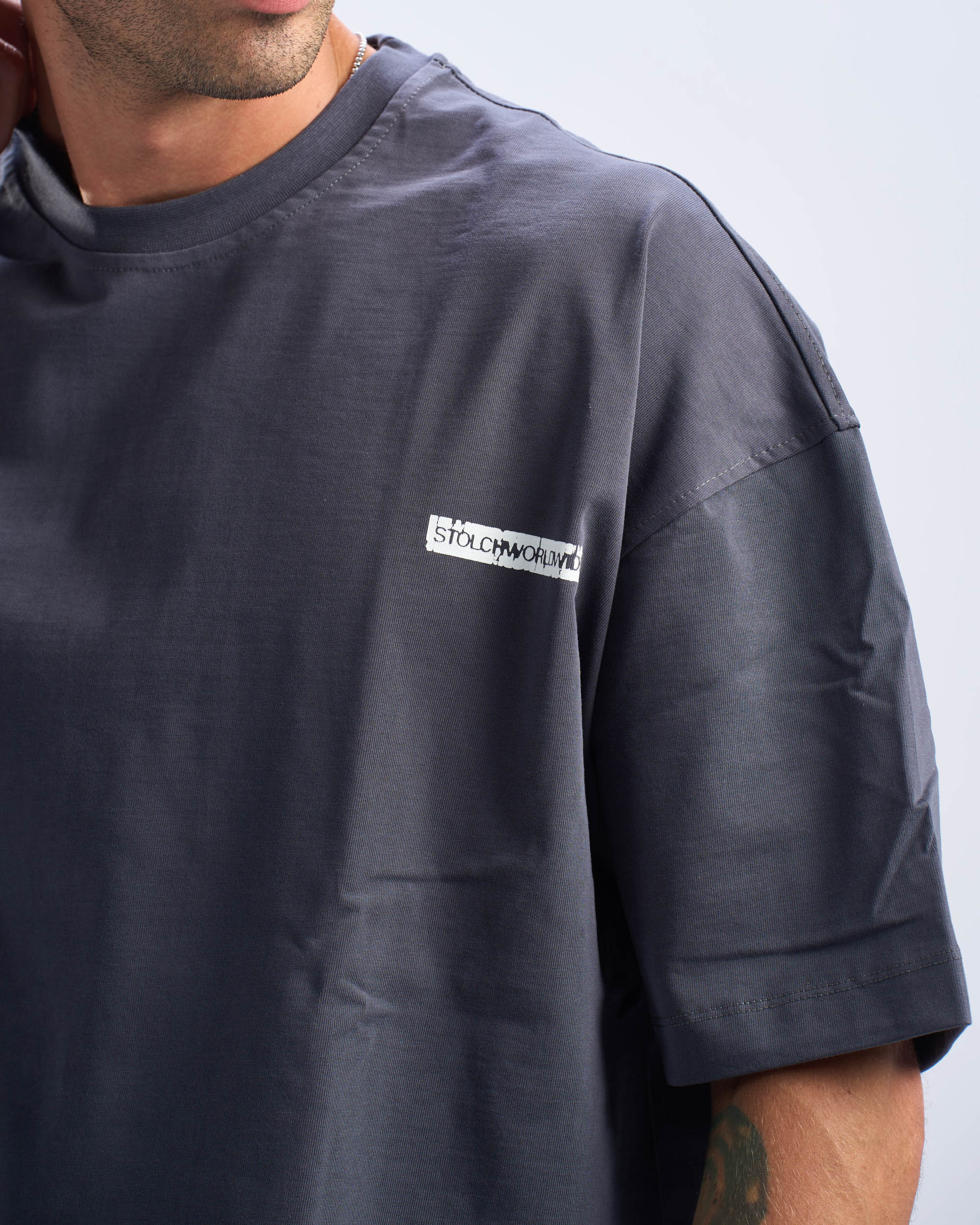 Caffeine Tee in Grey