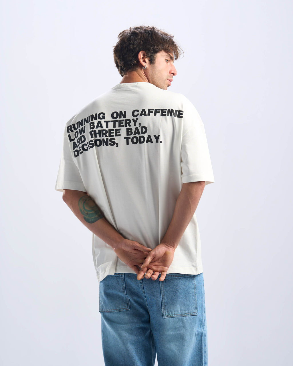 Caffeine Tee in White