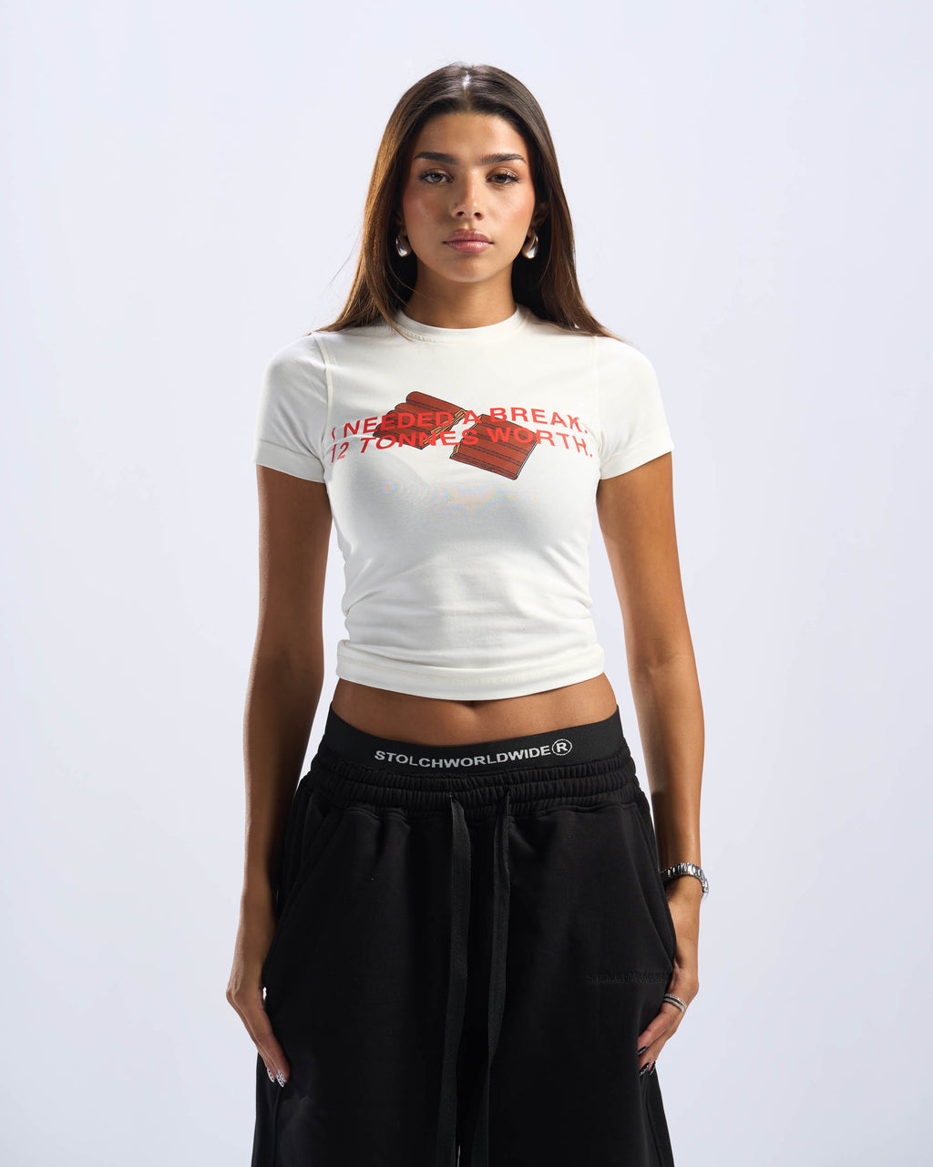 KitKat White Baby Tee