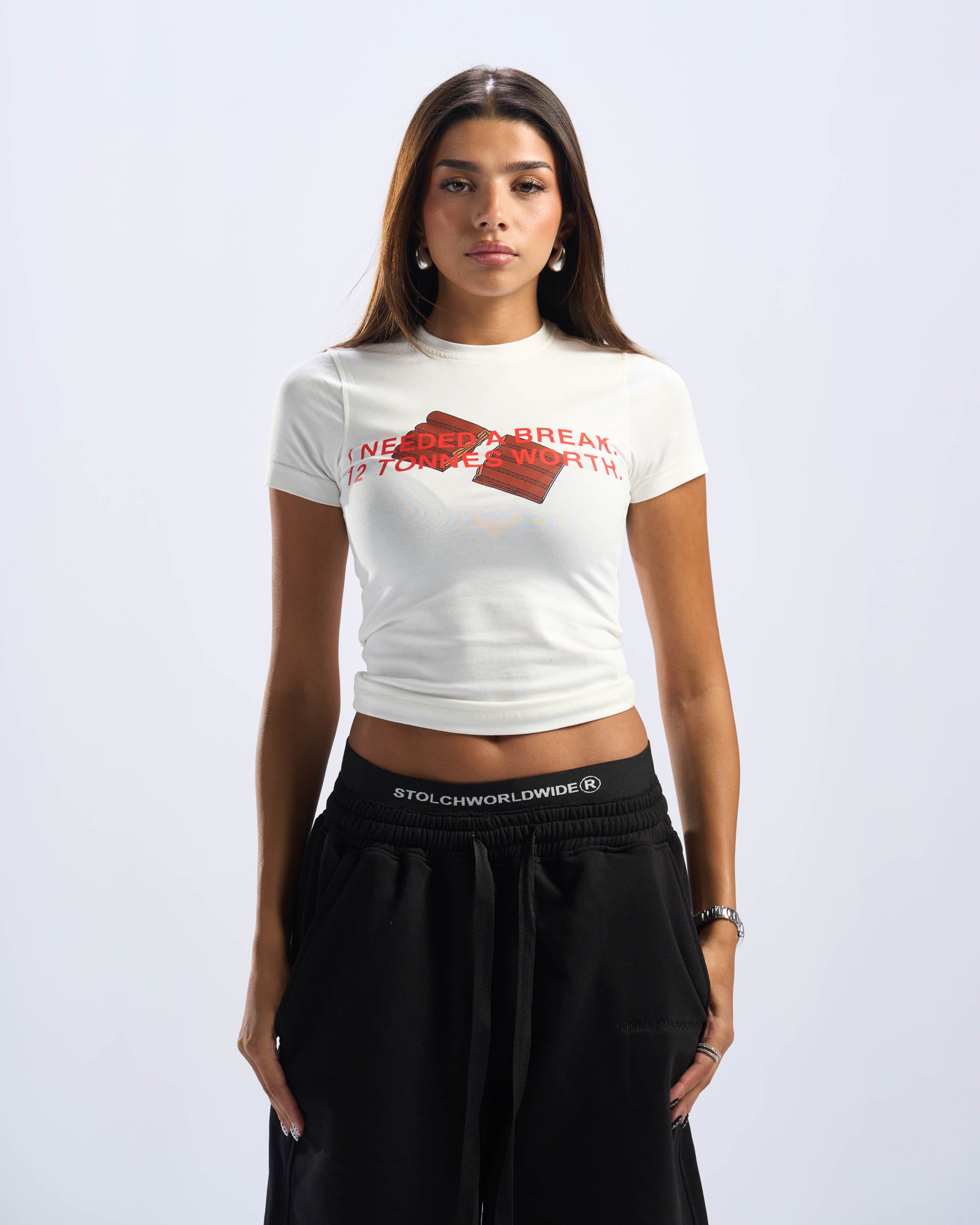 KitKat White Baby Tee