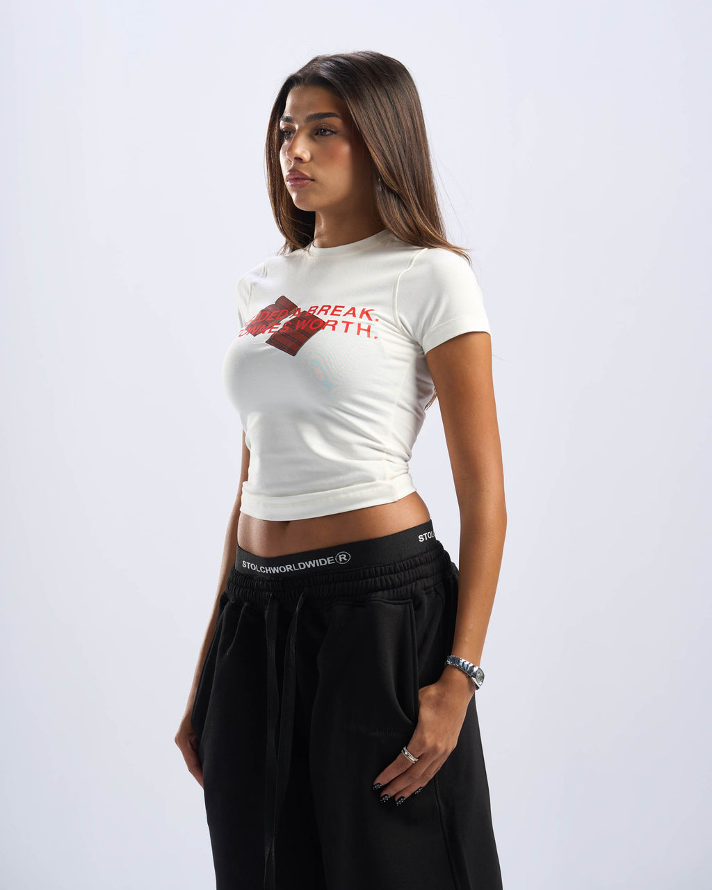 KitKat White Baby Tee