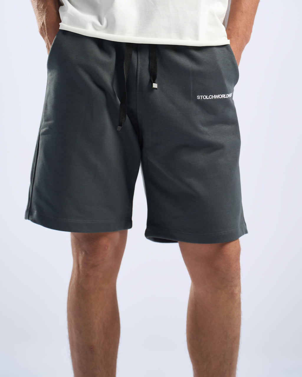 charcoal grey basic short