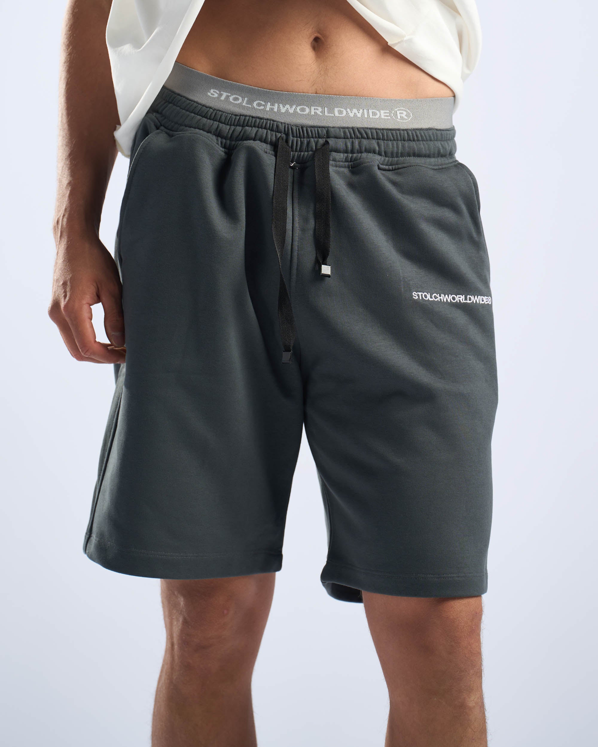 charcoal grey basic short