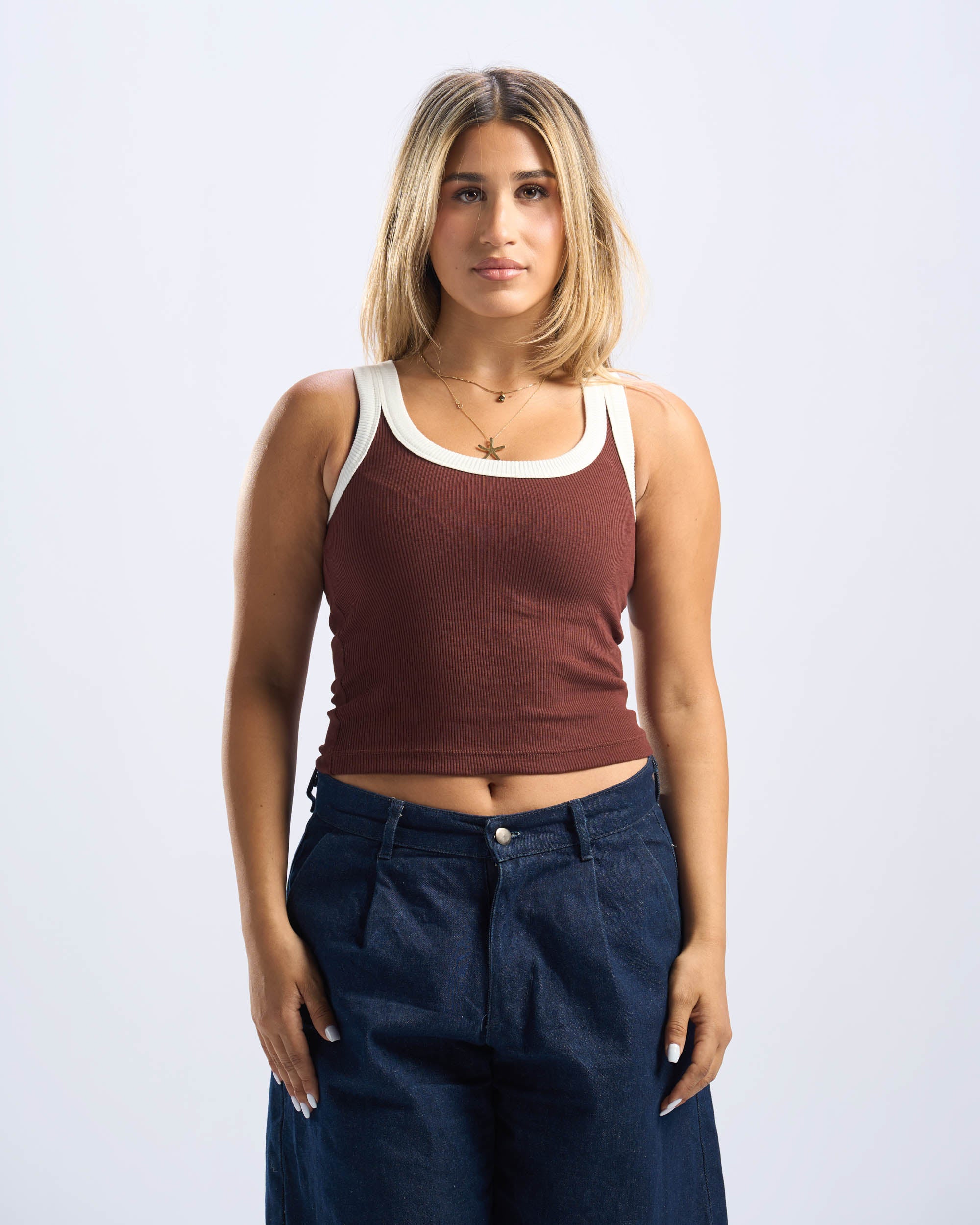 Brown Tank top