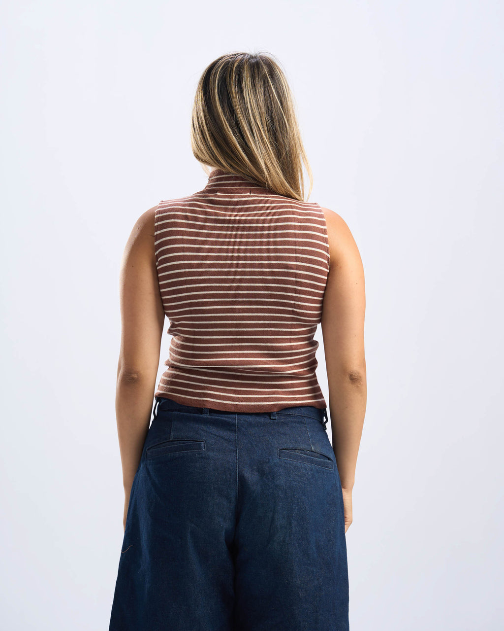 Brown Sleeveless Tee