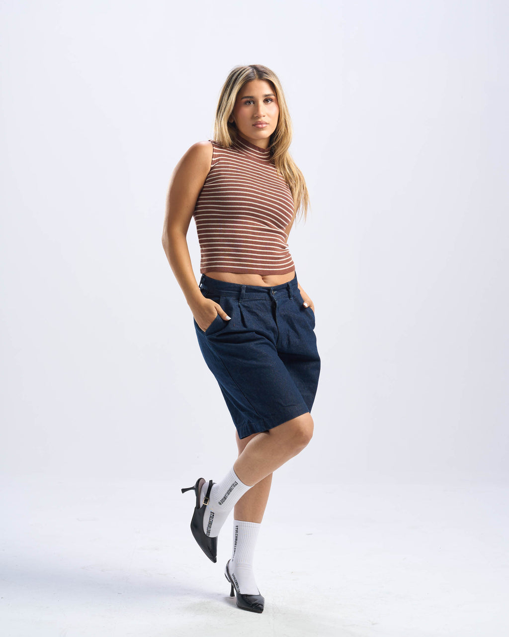 Brown Sleeveless Tee