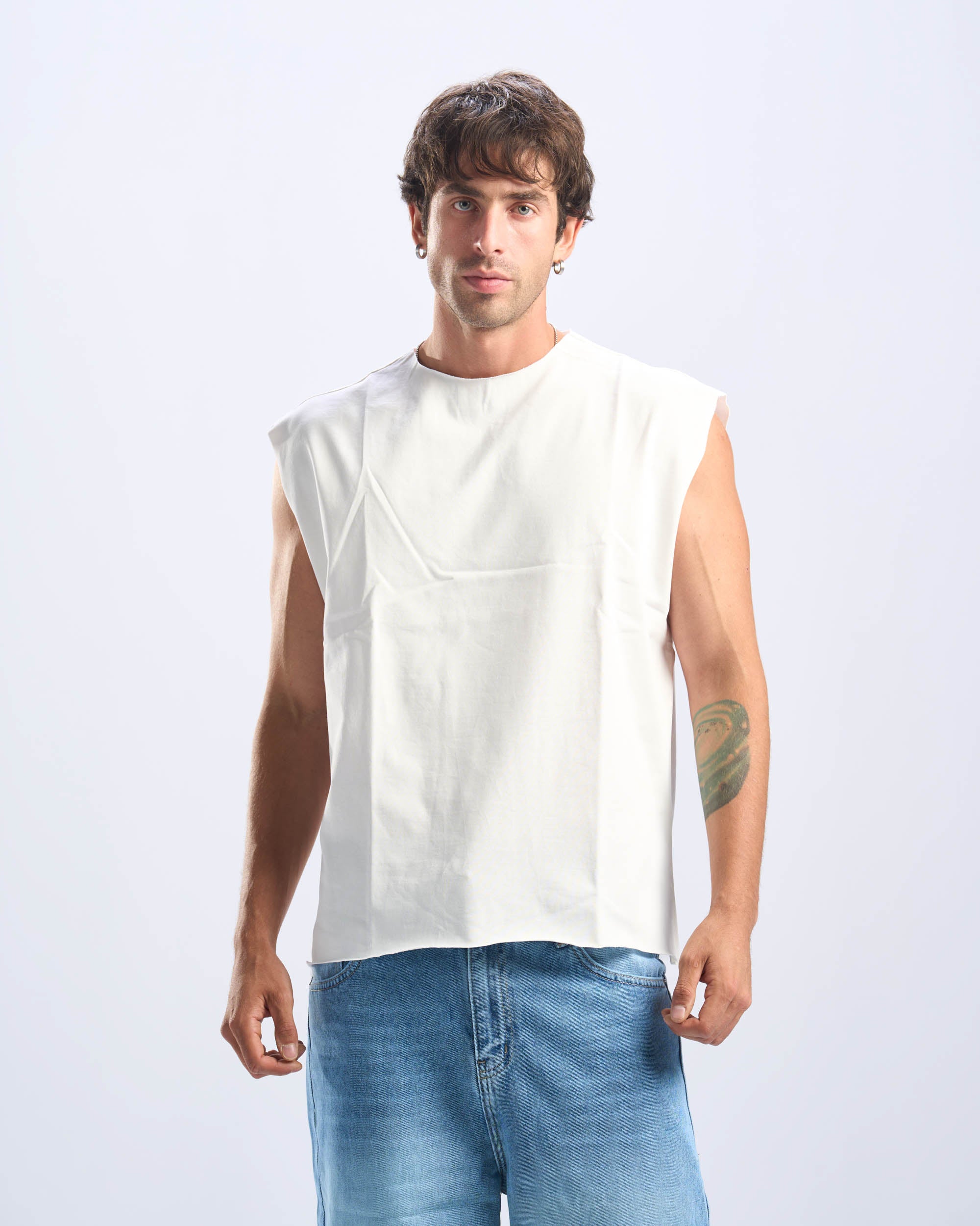 White Tank Top Unfinished