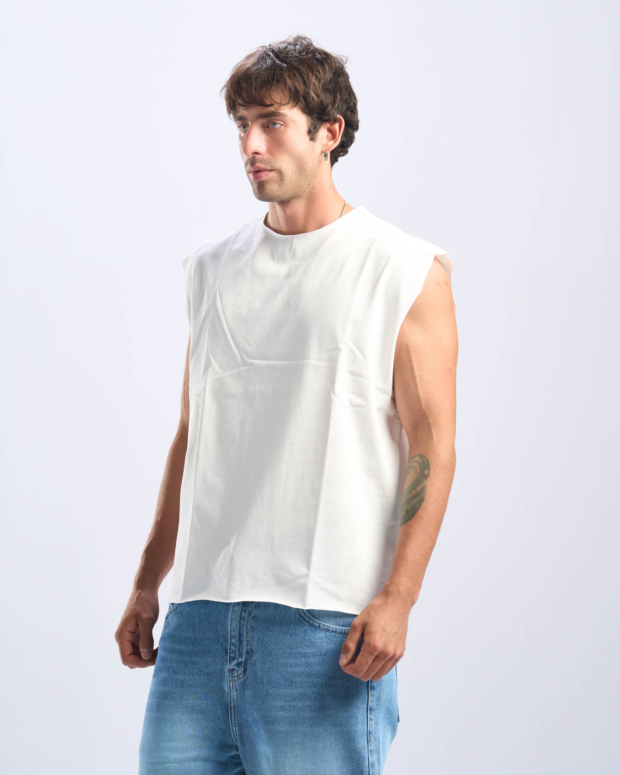 White Tank Top Unfinished