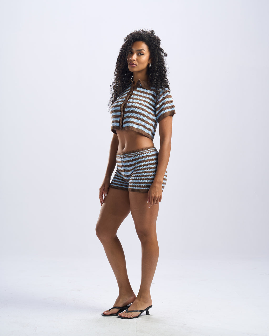 baby blue x brown beach set