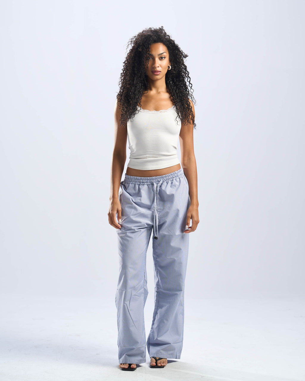 blue stripped pants