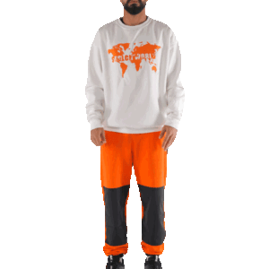 orange x black sweatpants